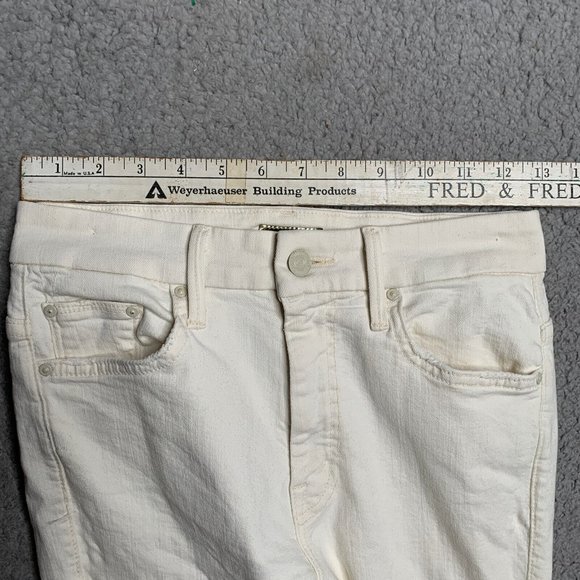 MOTHER High Waisted Looker Jeans High Rise Whipping The Cream Size 26 Denim - Picture 8 of 12